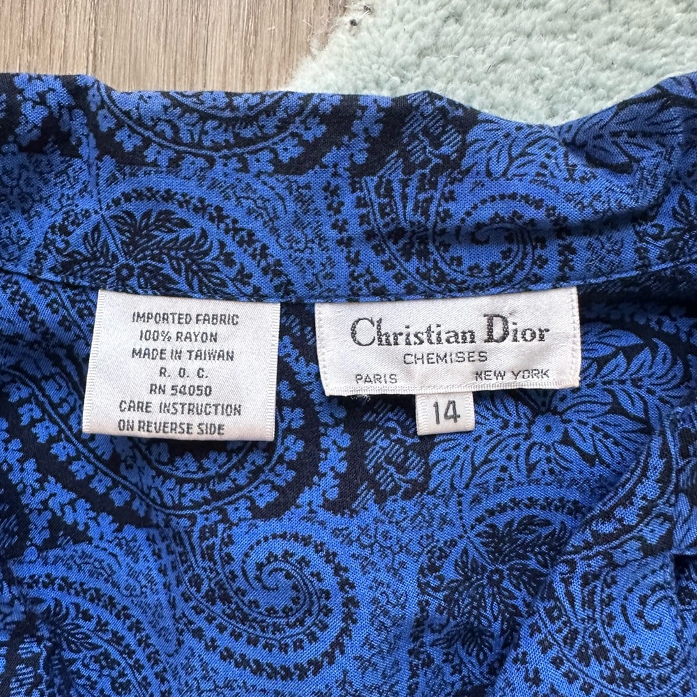 Vintage Christian Dior paisley top - Picture 5 of 8
